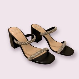 Vince Camuto Sparkly Diamond Block Sandal Heels